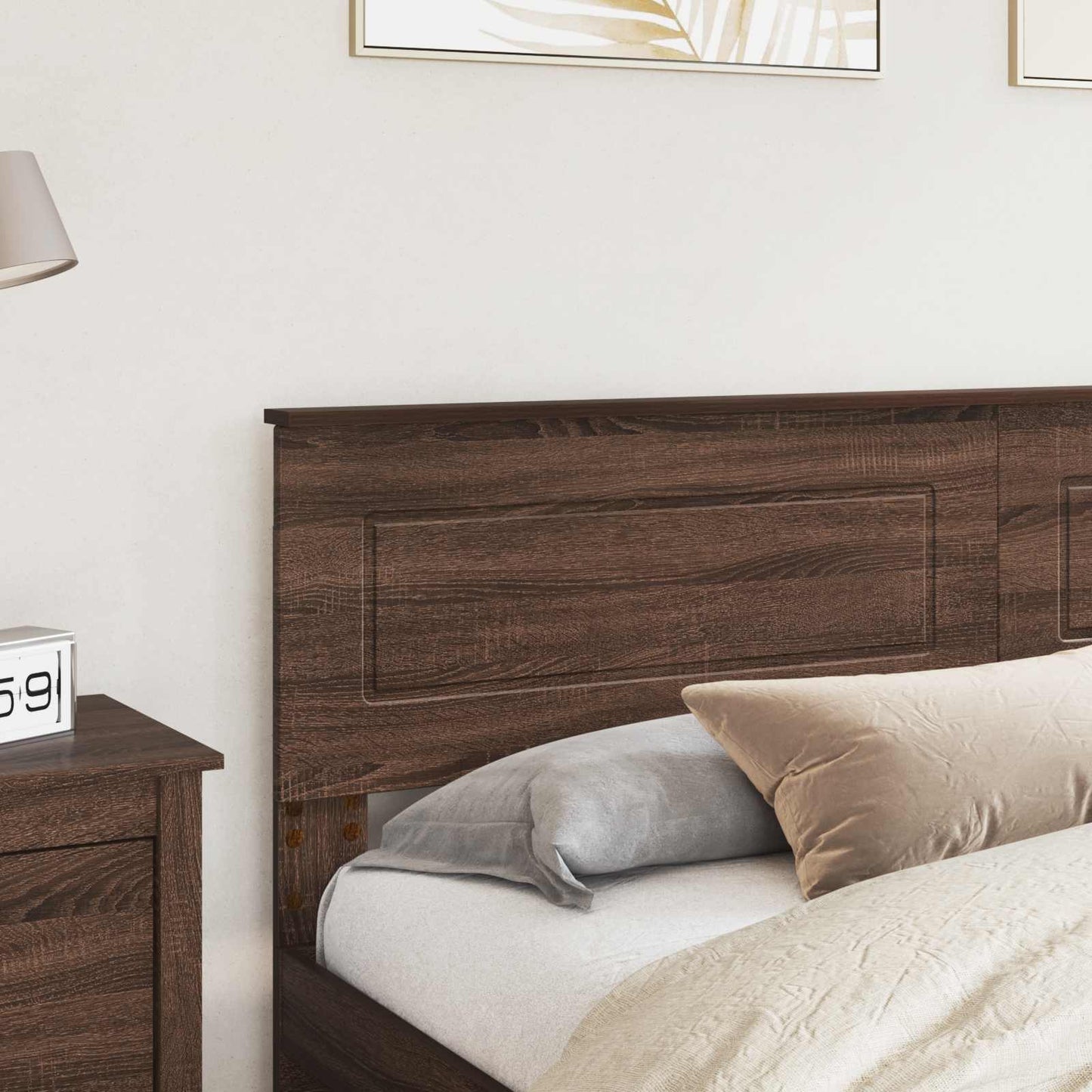vidaXL Headboard Brown Oak Engineered wood