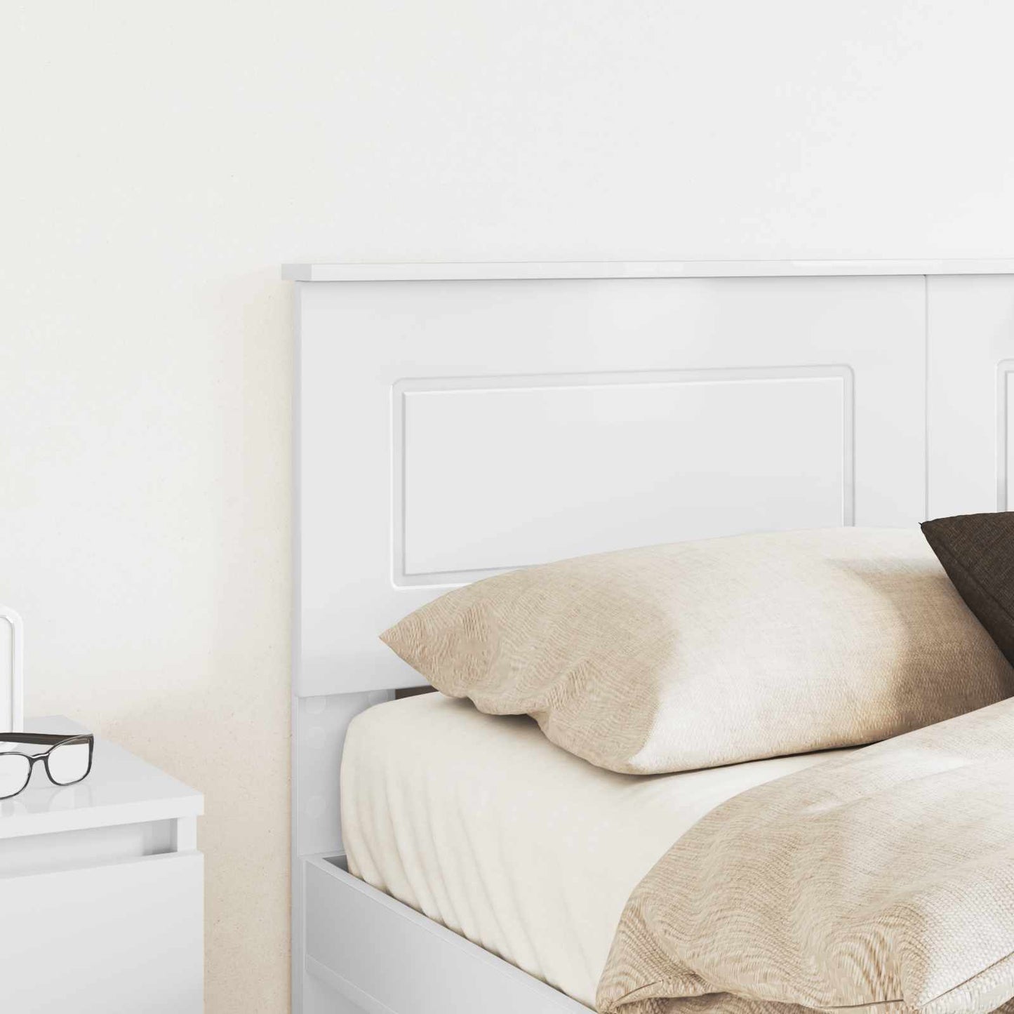 vidaXL Headboard White Engineered wood