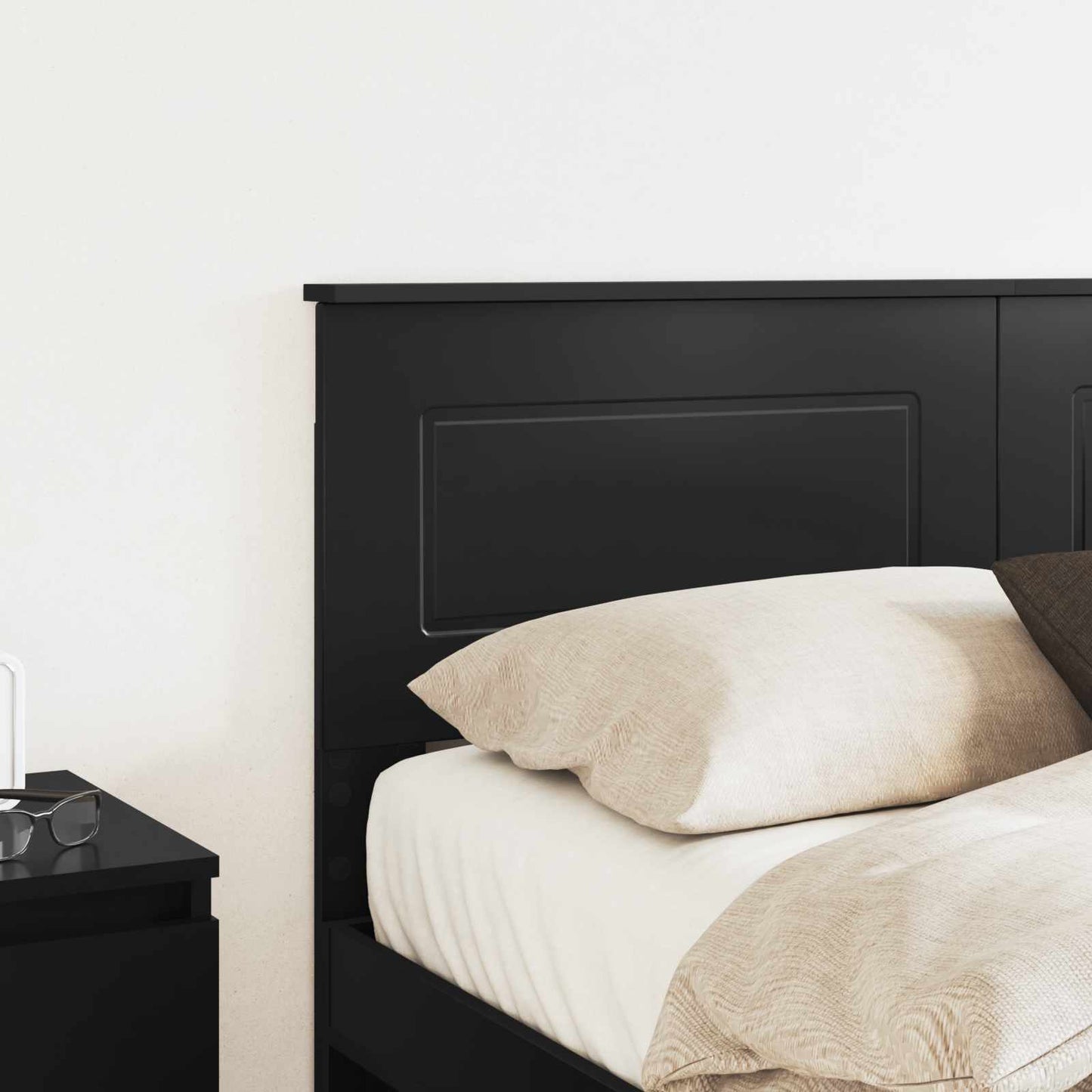vidaXL Headboard Black Oak Engineered wood