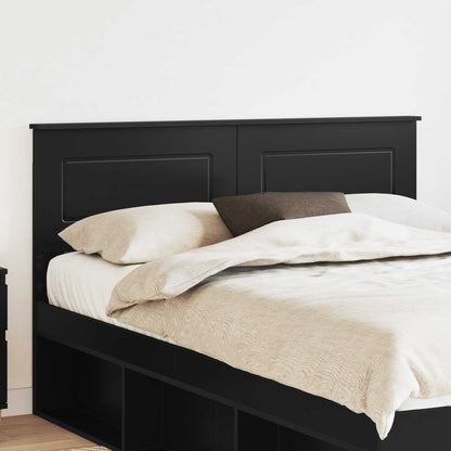 vidaXL Headboard Black Oak Engineered wood