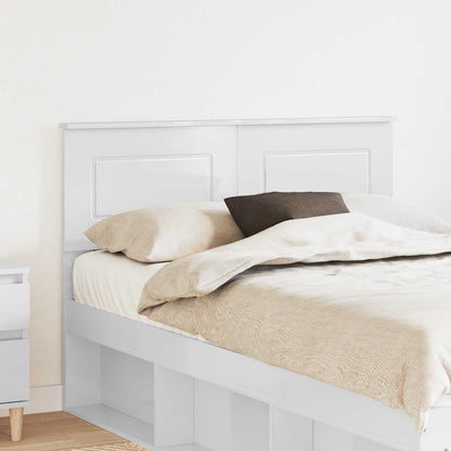 vidaXL Headboard Gloss White Engineered wood