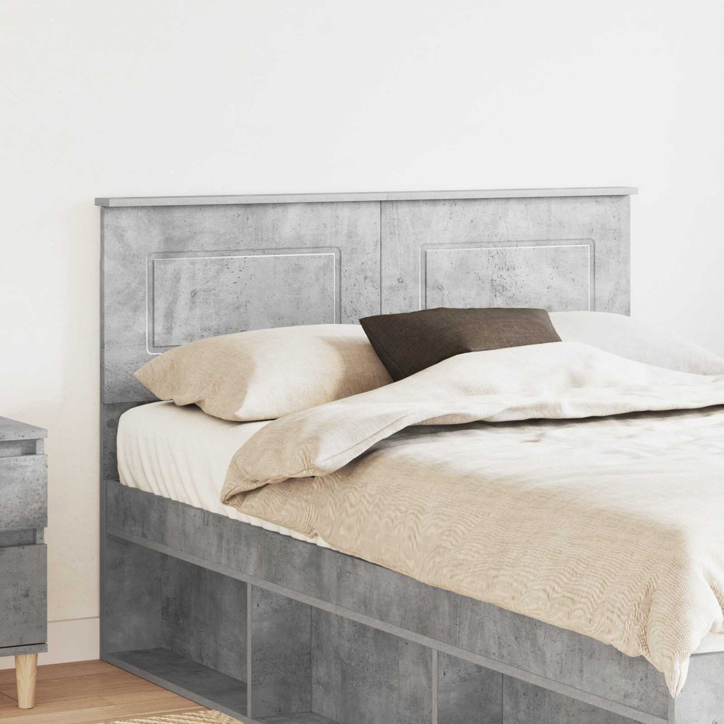 vidaXL Headboard Concrete Grey Engineered wood