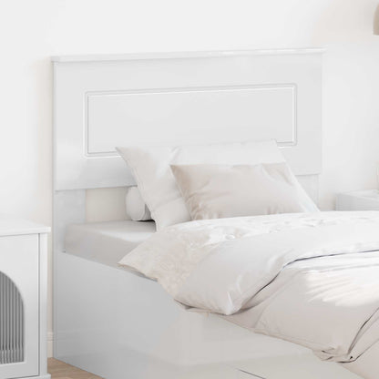 vidaXL Headboard Gloss White Engineered wood