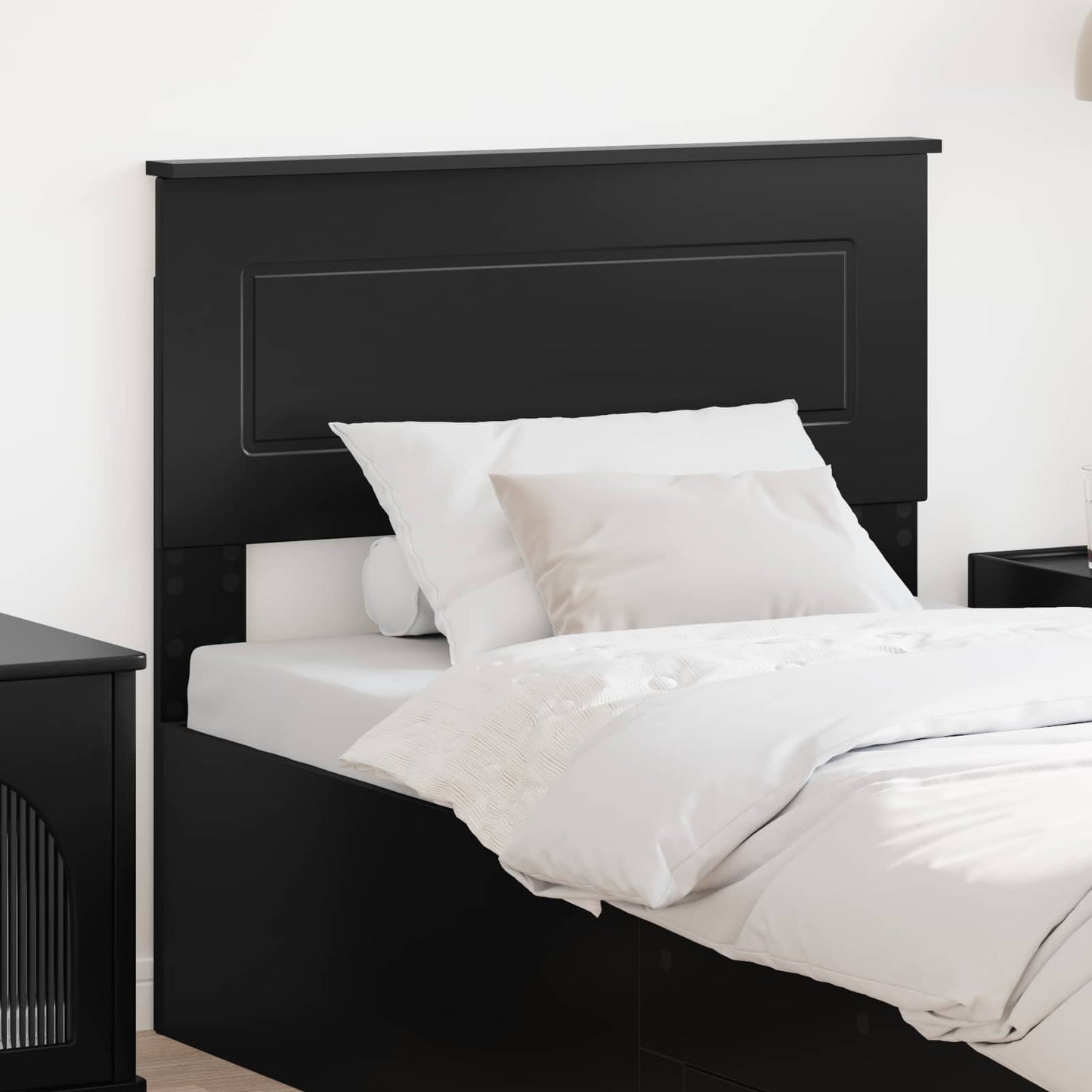 vidaXL Headboard Black Oak Engineered wood