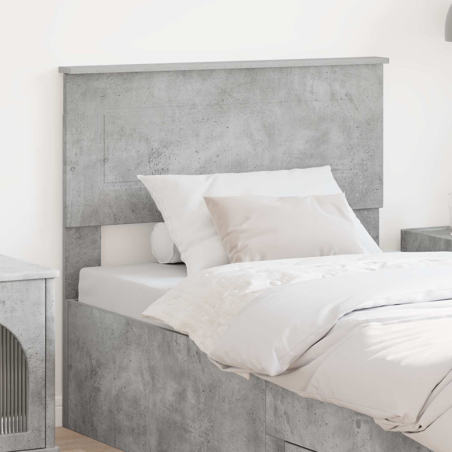 vidaXL Headboard Concrete Grey Engineered wood