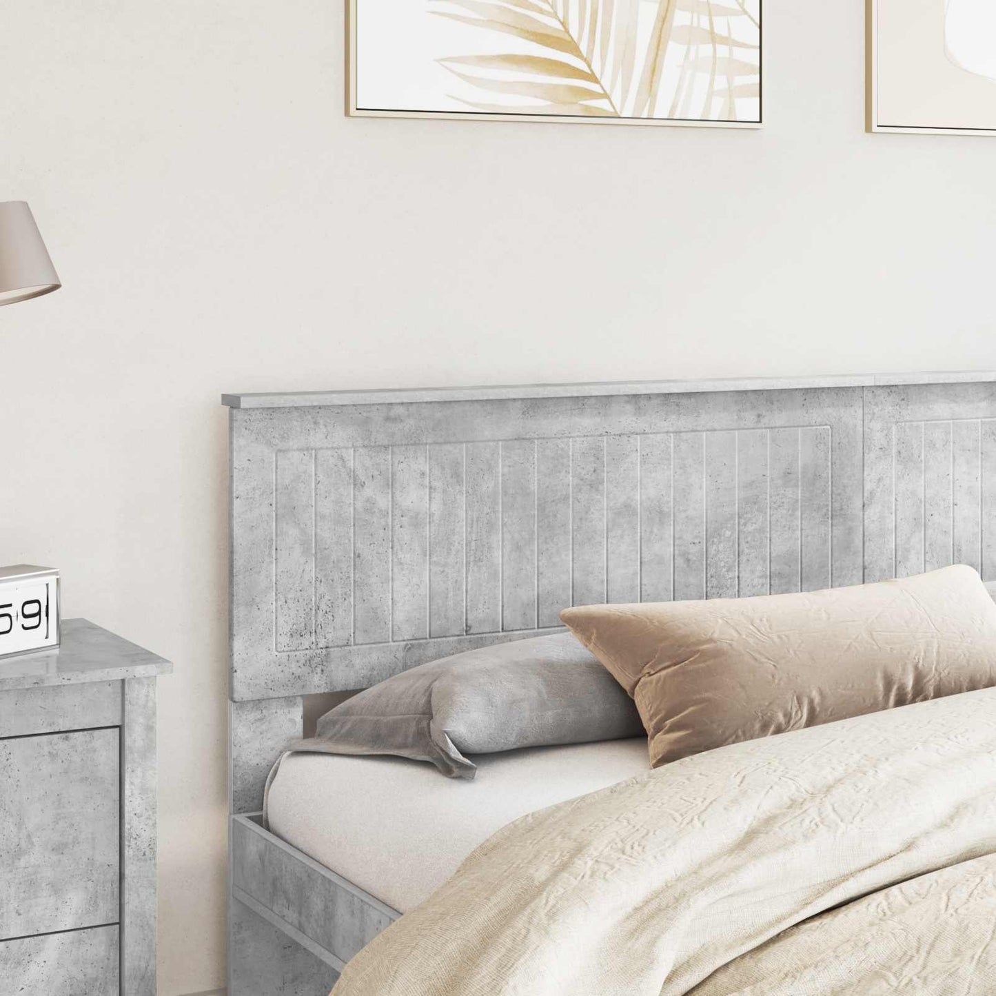 vidaXL Headboard Concrete Grey Engineered wood