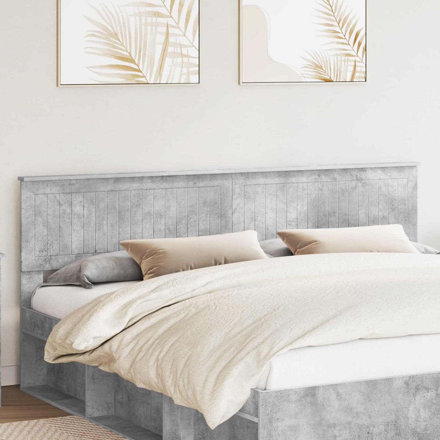 vidaXL Headboard Concrete Grey Engineered wood
