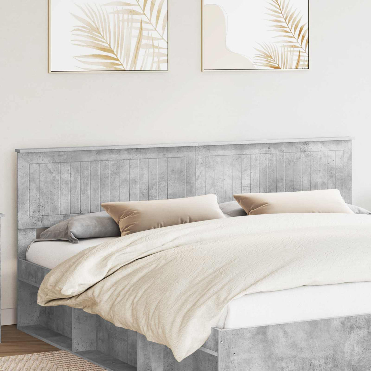 vidaXL Headboard Concrete Grey Engineered wood