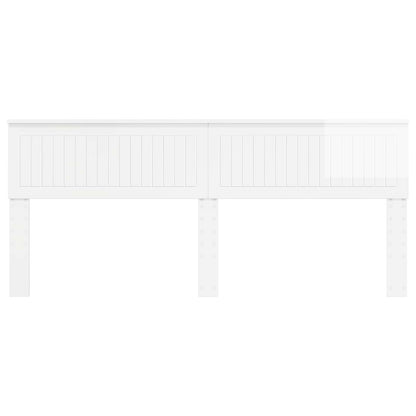 vidaXL Headboard Gloss White Engineered wood