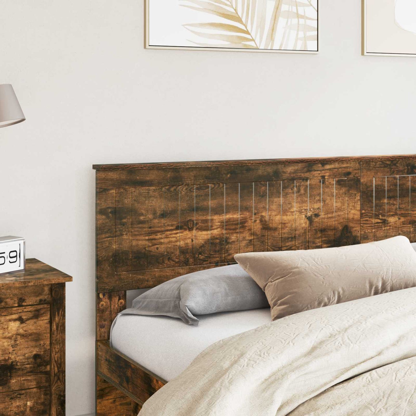 vidaXL Headboard Smoked Oak Engineered wood