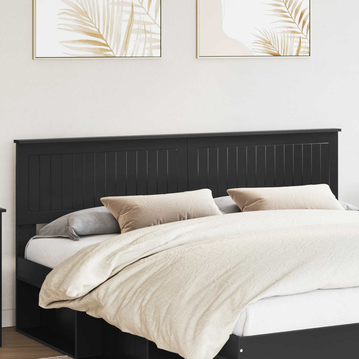 vidaXL Headboard Black Oak Engineered wood