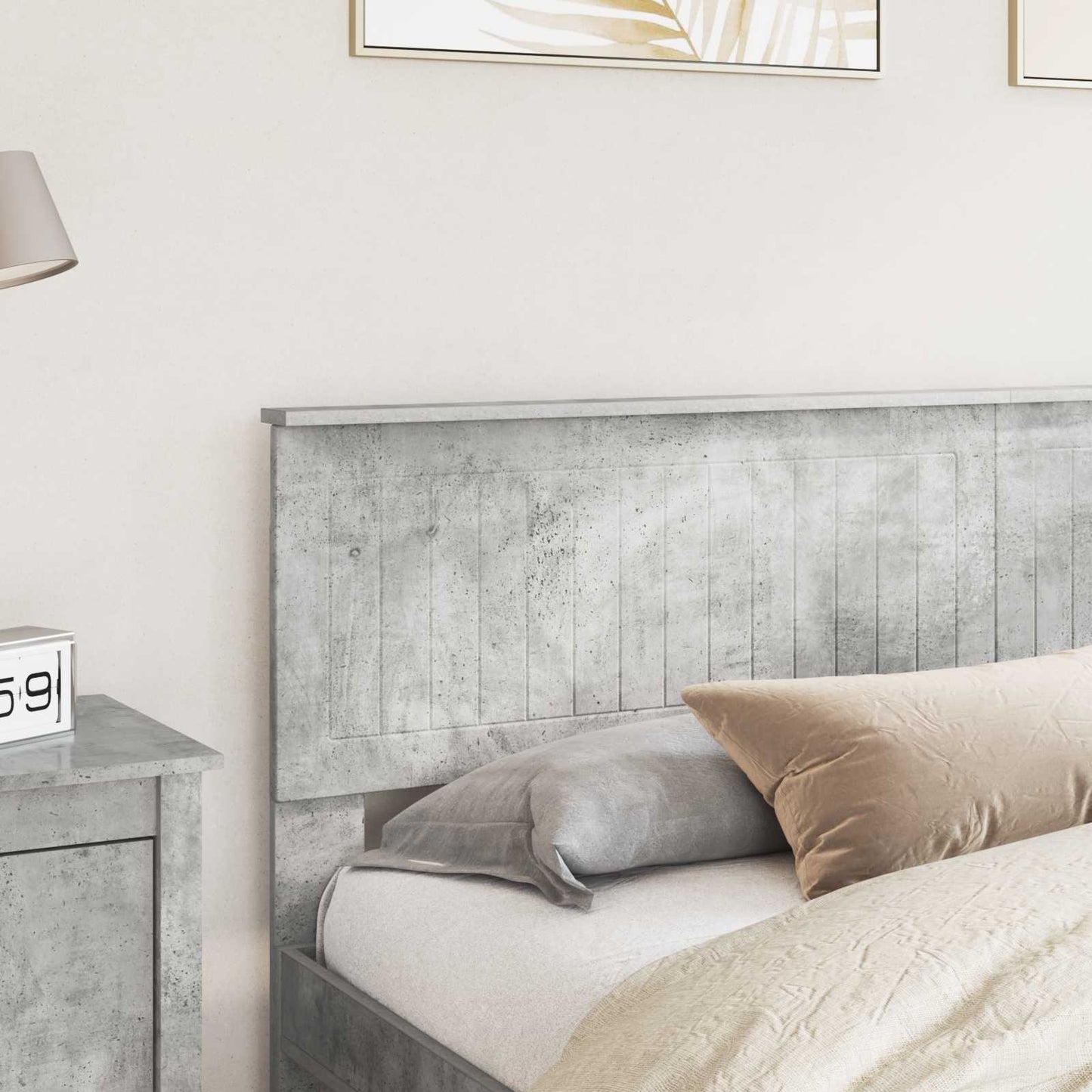 vidaXL Headboard Concrete Grey Engineered wood