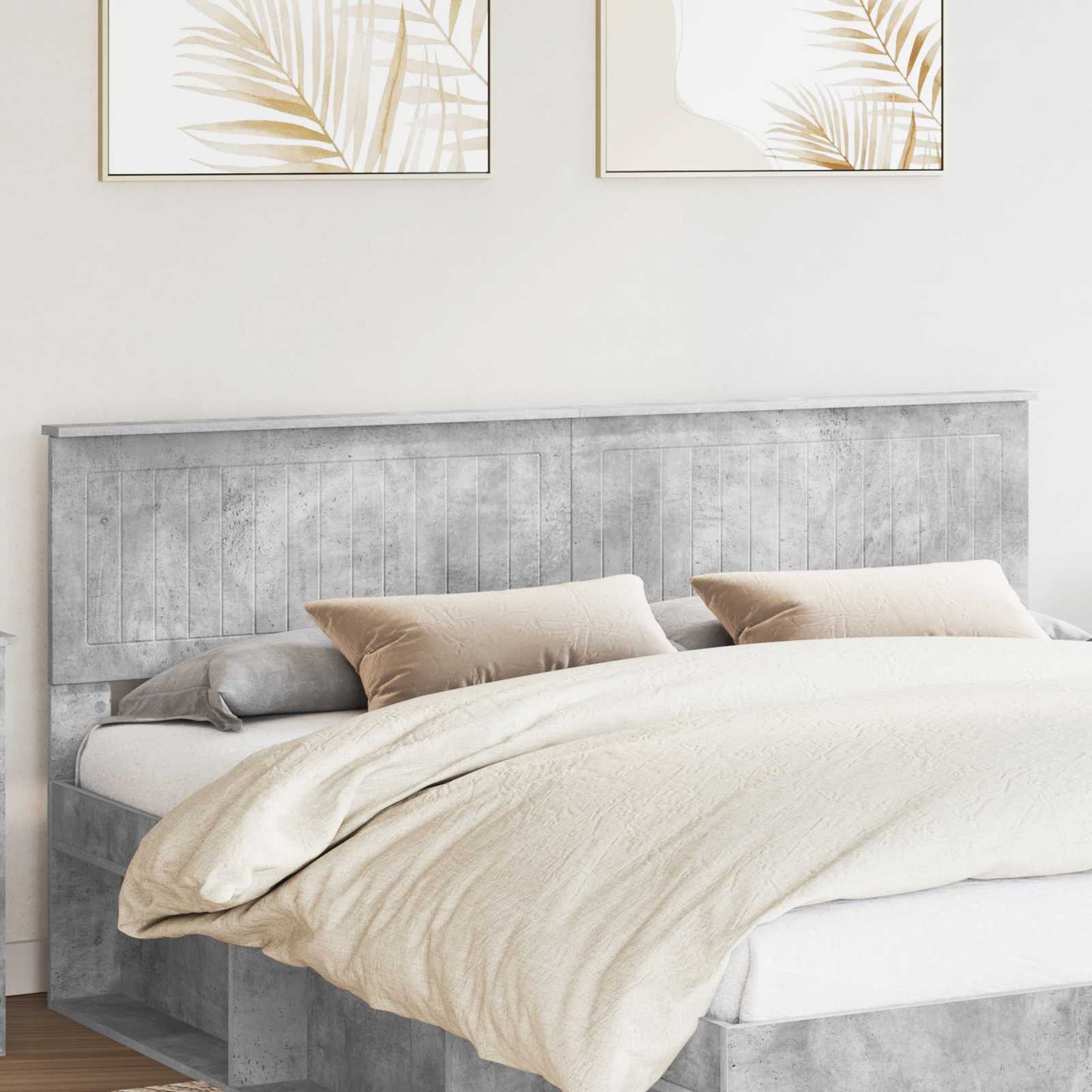 vidaXL Headboard Concrete Grey Engineered wood