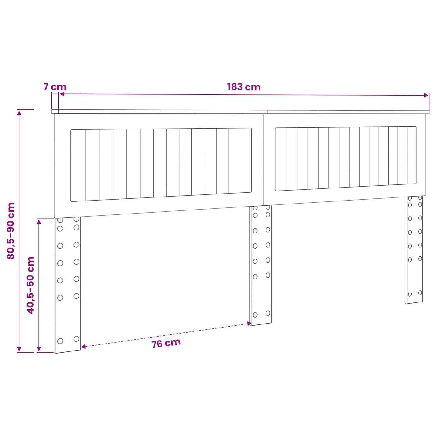 vidaXL Headboard Concrete Grey Engineered wood