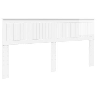 vidaXL Headboard Gloss White Engineered wood