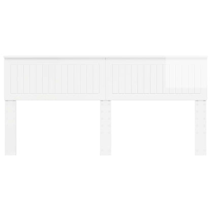 vidaXL Headboard Gloss White Engineered wood