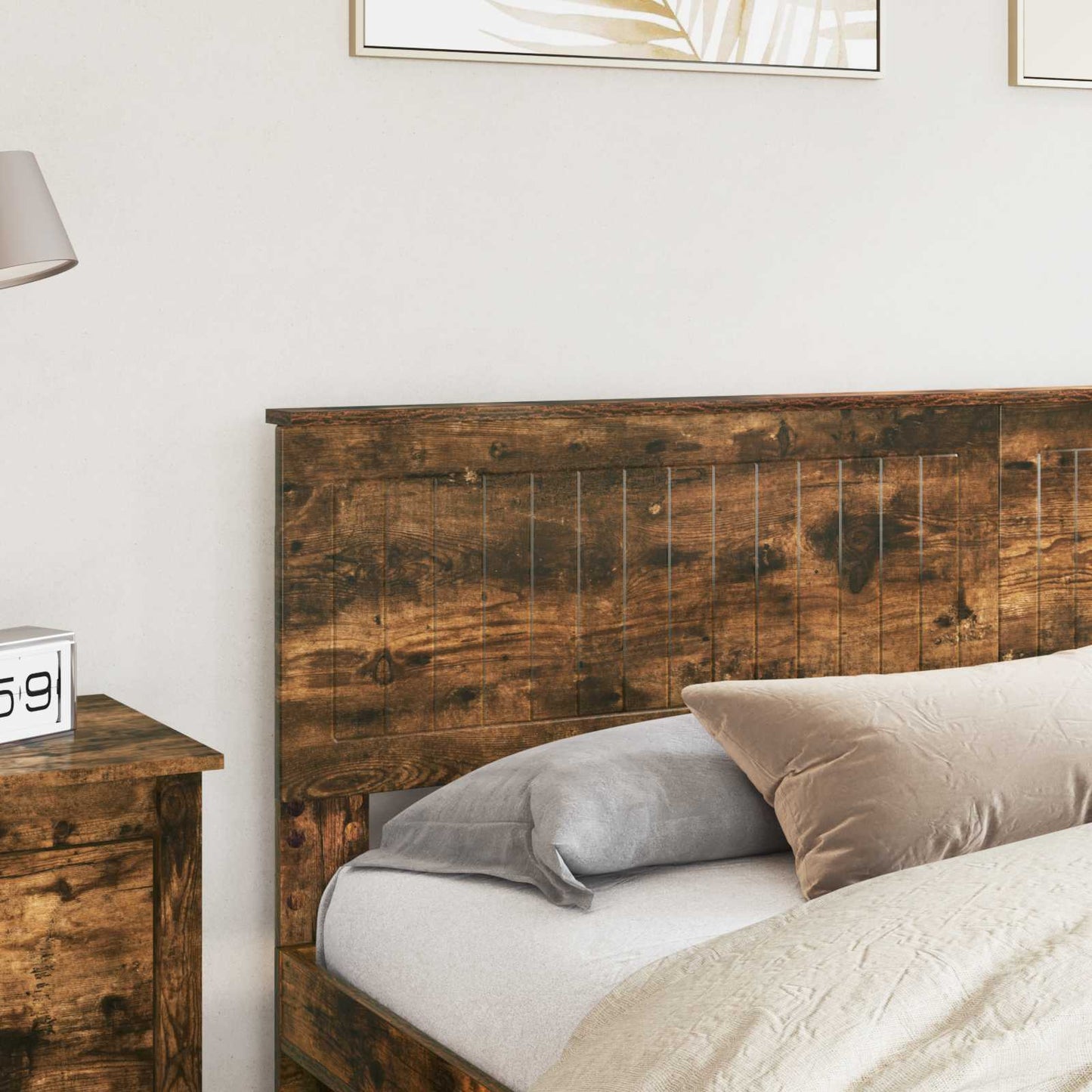 vidaXL Headboard Smoked Oak Engineered wood