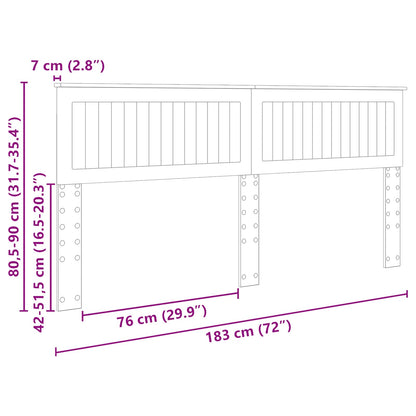 vidaXL Headboard Grey Sonoma Engineered wood