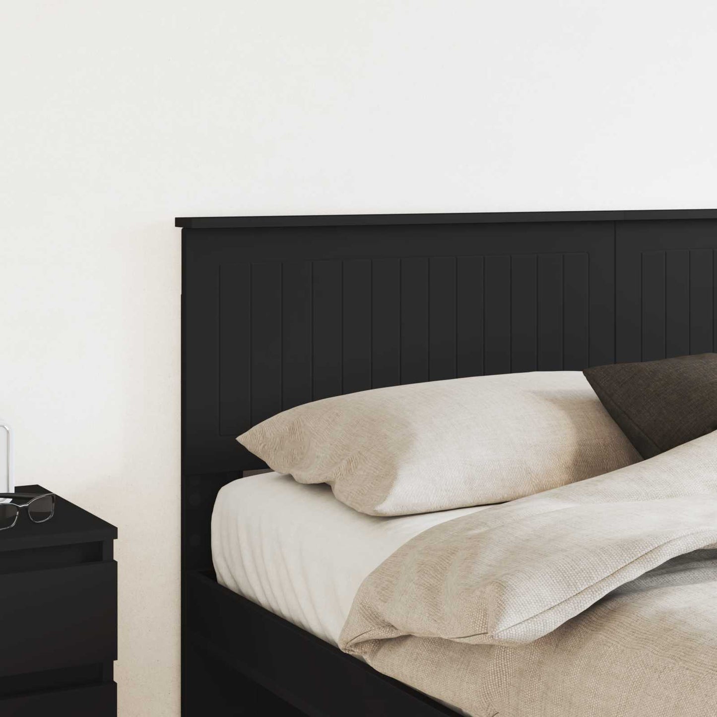 vidaXL Headboard Black Oak Engineered wood