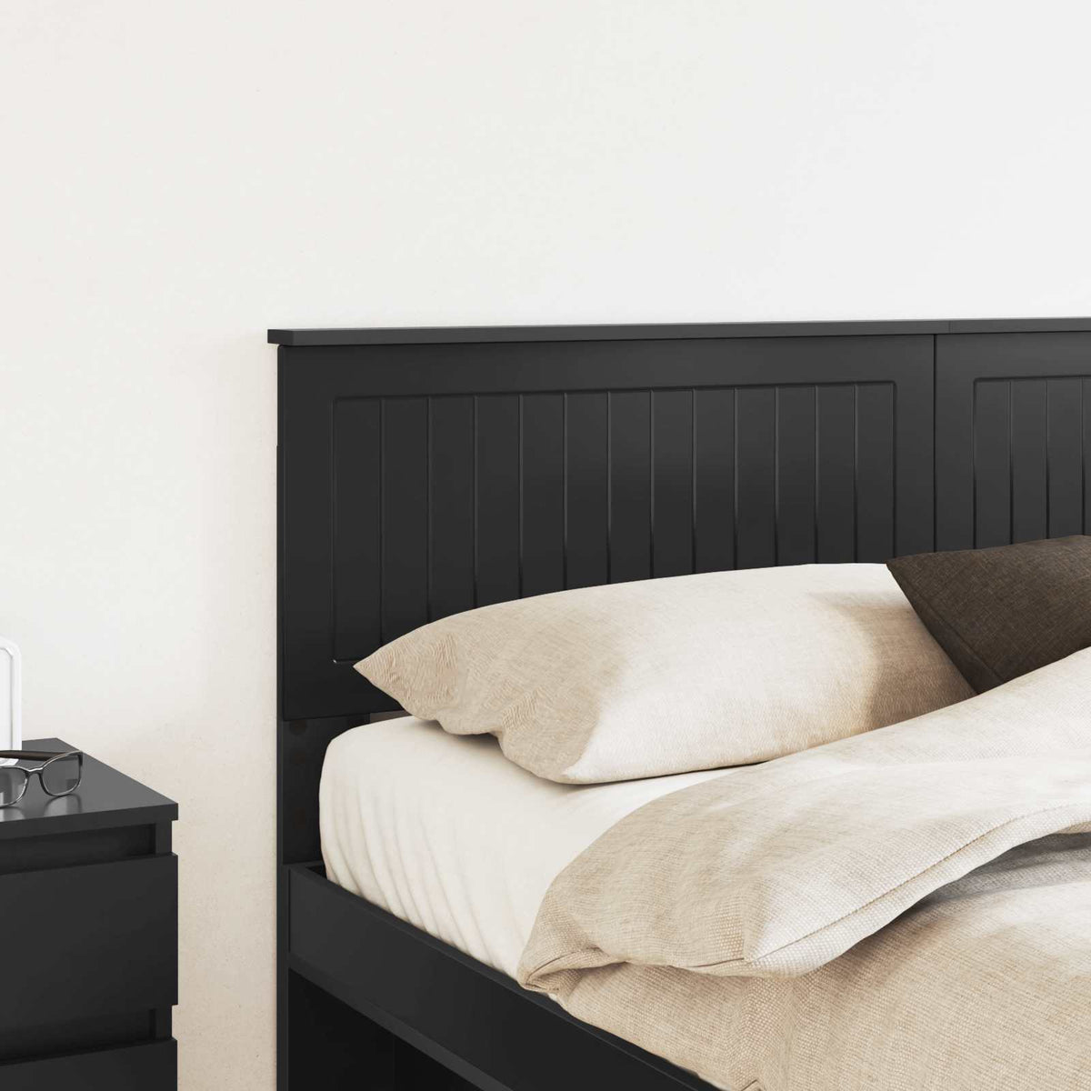 vidaXL Headboard Black Oak Engineered wood