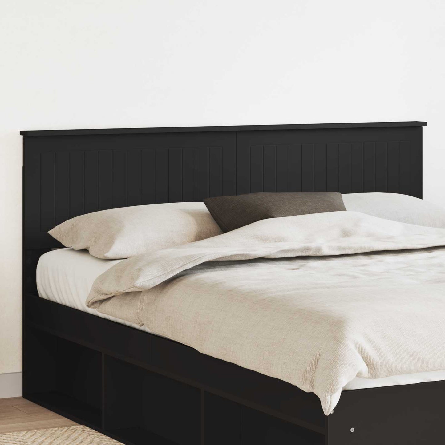 vidaXL Headboard Black Oak Engineered wood