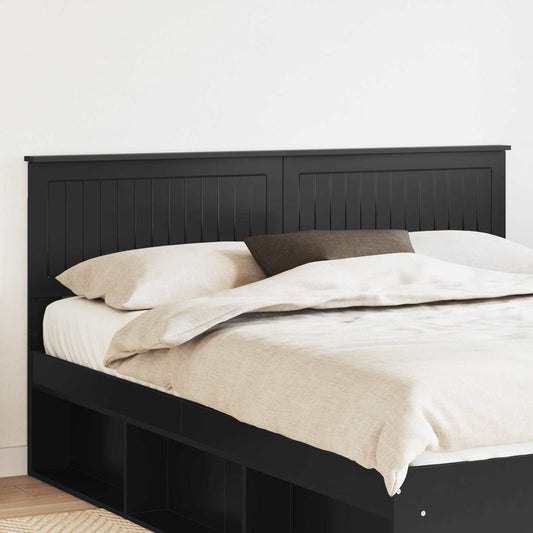 vidaXL Headboard Black Oak Engineered wood