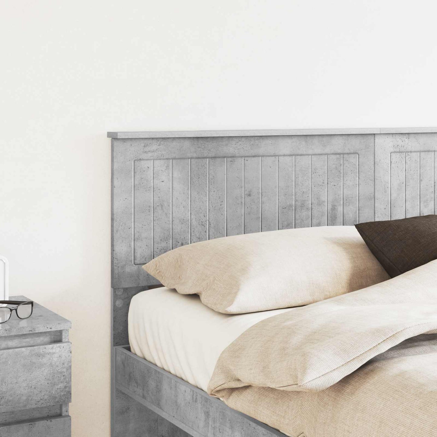 vidaXL Headboard Concrete Grey Engineered wood
