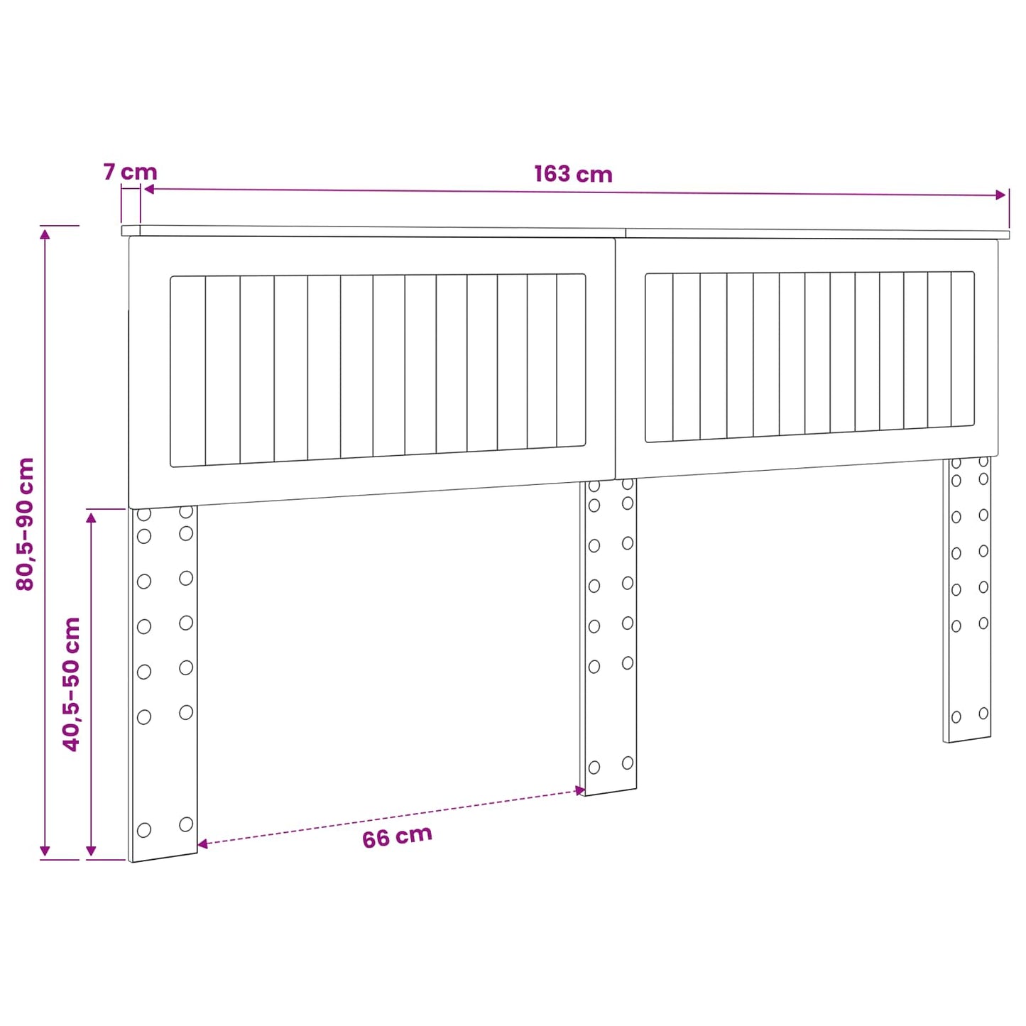 vidaXL Headboard Gloss White Engineered wood
