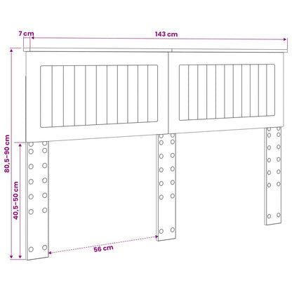 vidaXL Headboard Smoked Oak Engineered wood
