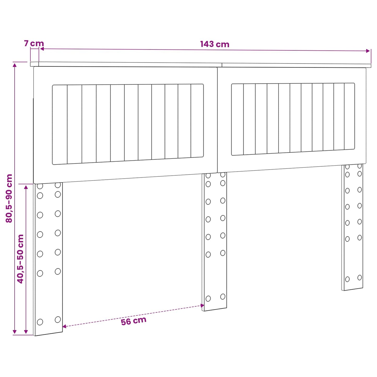 vidaXL Headboard Brown Oak Engineered wood