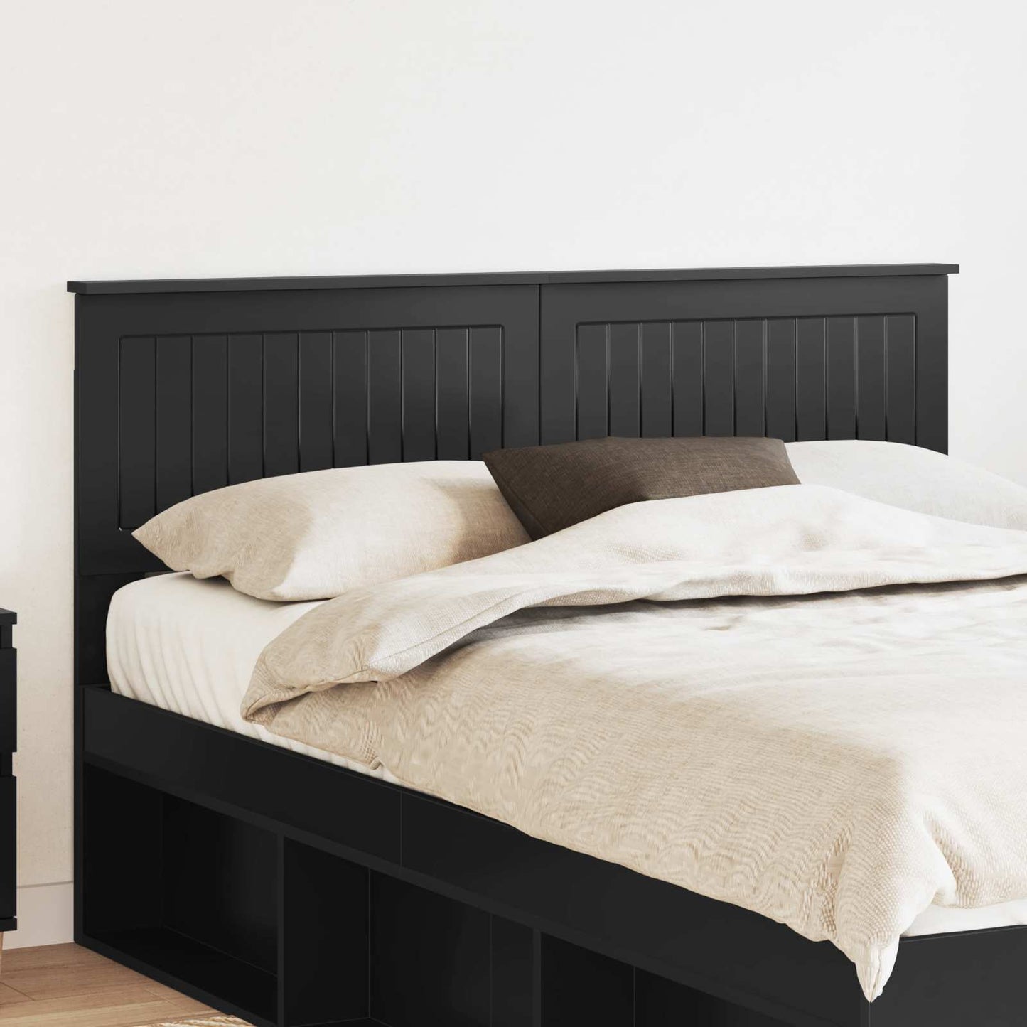 vidaXL Headboard Black Oak Engineered wood