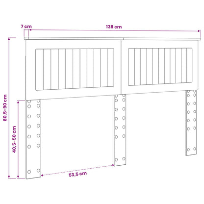 vidaXL Headboard Black Oak Engineered wood