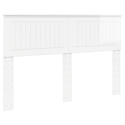 vidaXL Headboard Gloss White Engineered wood