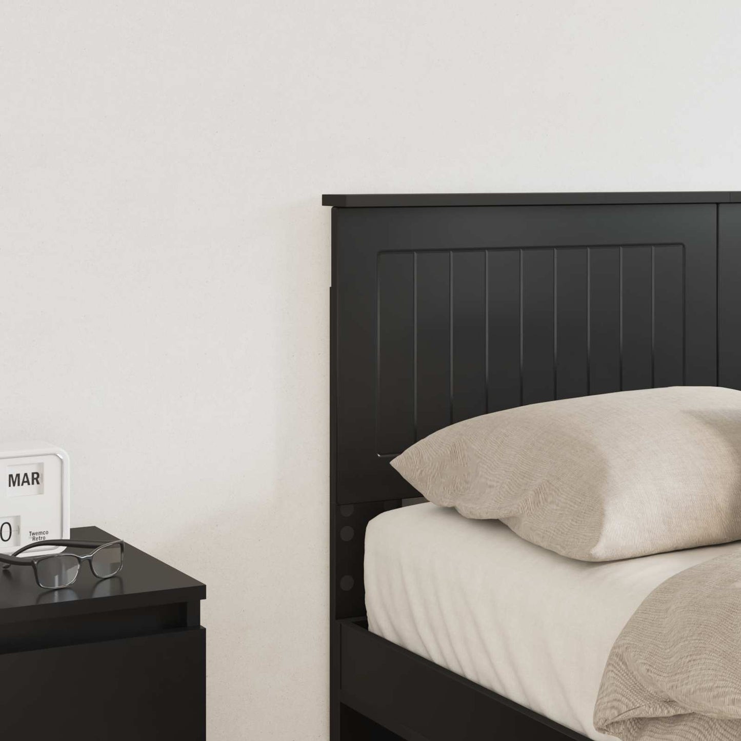 vidaXL Headboard Black Oak Engineered wood