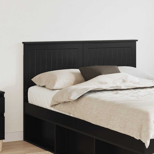 vidaXL Headboard Black Oak Engineered wood