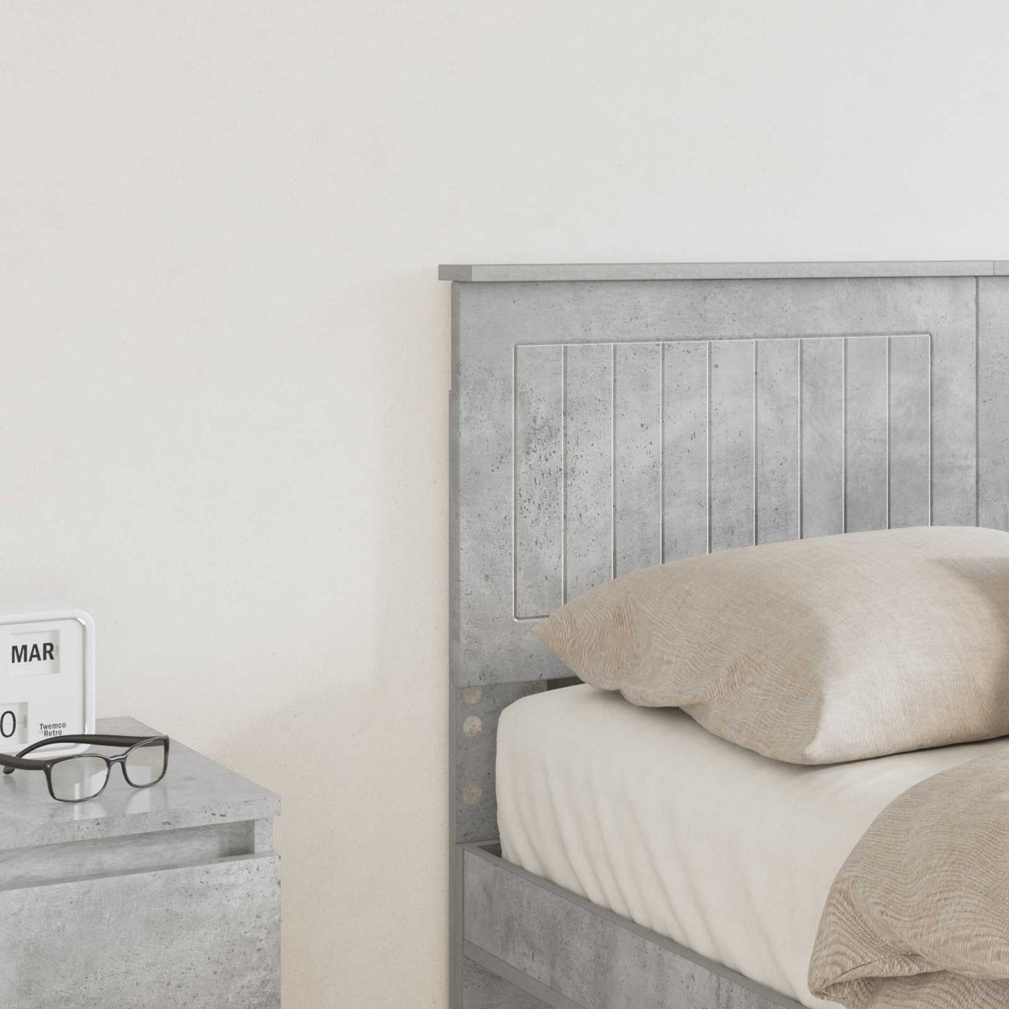 vidaXL Headboard Concrete Grey Engineered wood