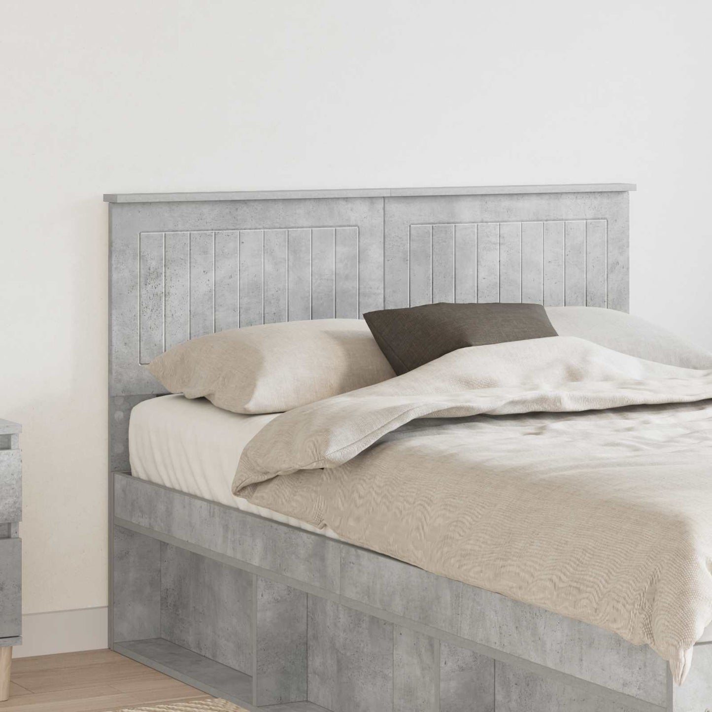 vidaXL Headboard Concrete Grey Engineered wood