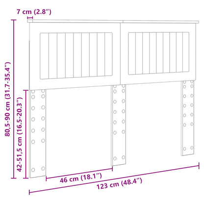 vidaXL Headboard Smoked Oak Engineered wood