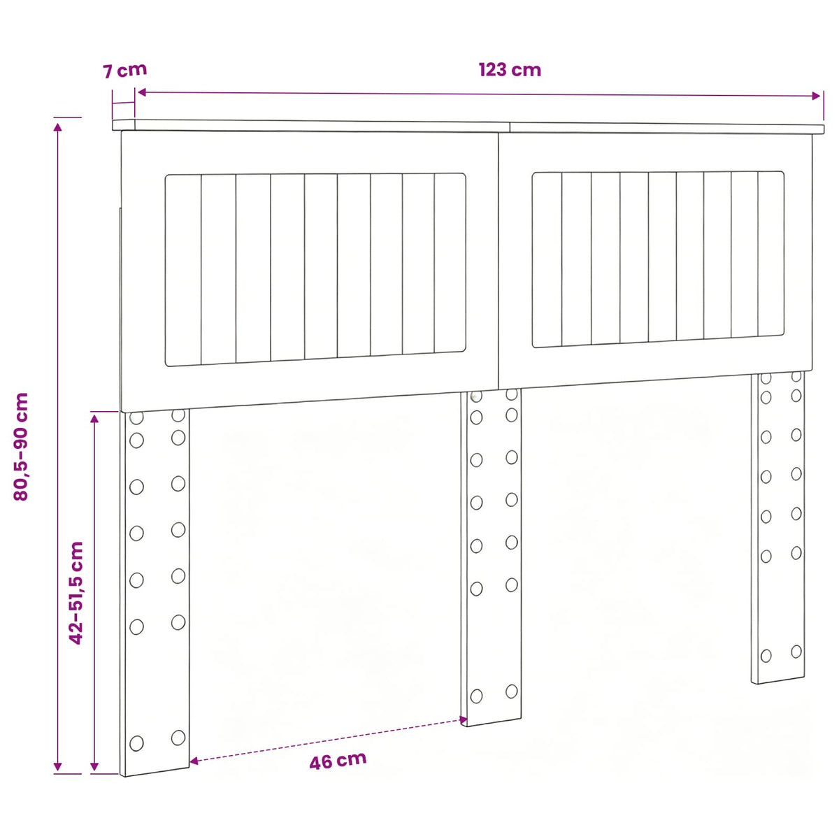 vidaXL Headboard Artisan Oak Engineered wood