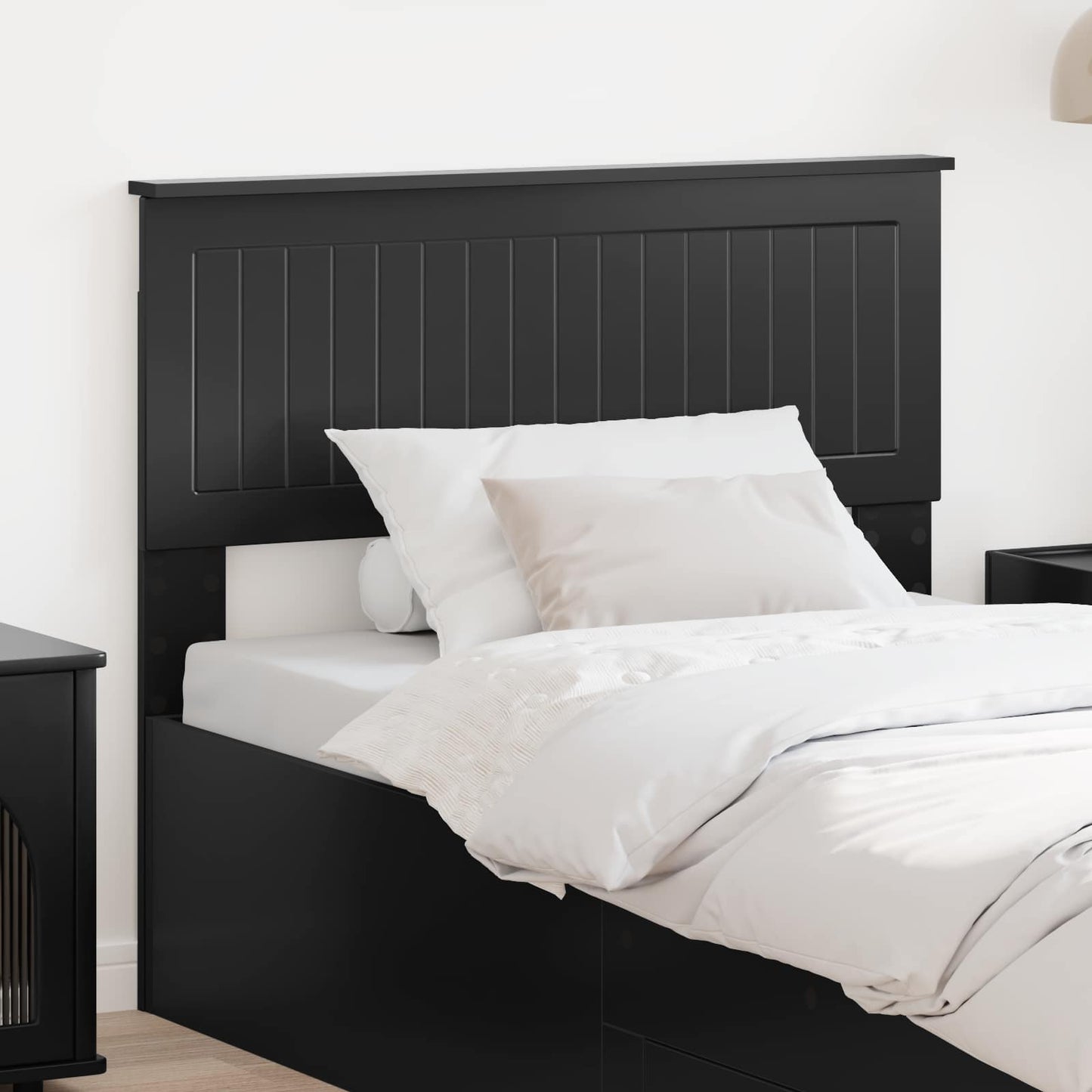 vidaXL Headboard Black Oak Engineered wood