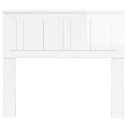 vidaXL Headboard Gloss White Engineered wood