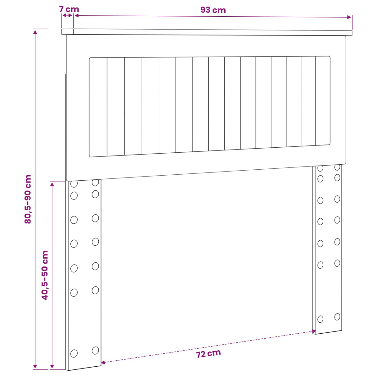 vidaXL Headboard Sonoma Oak Engineered wood