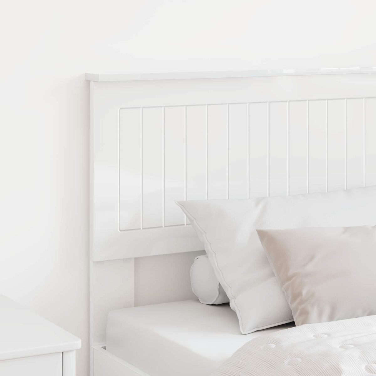 vidaXL Headboard High Gloss White Engineered wood