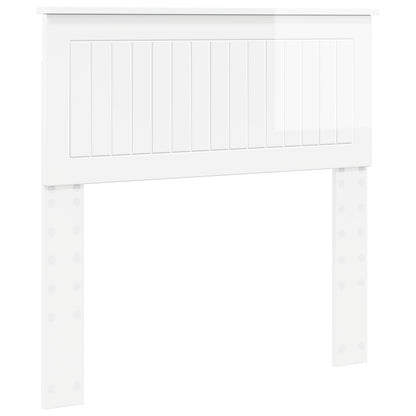 vidaXL Headboard Gloss White Engineered wood