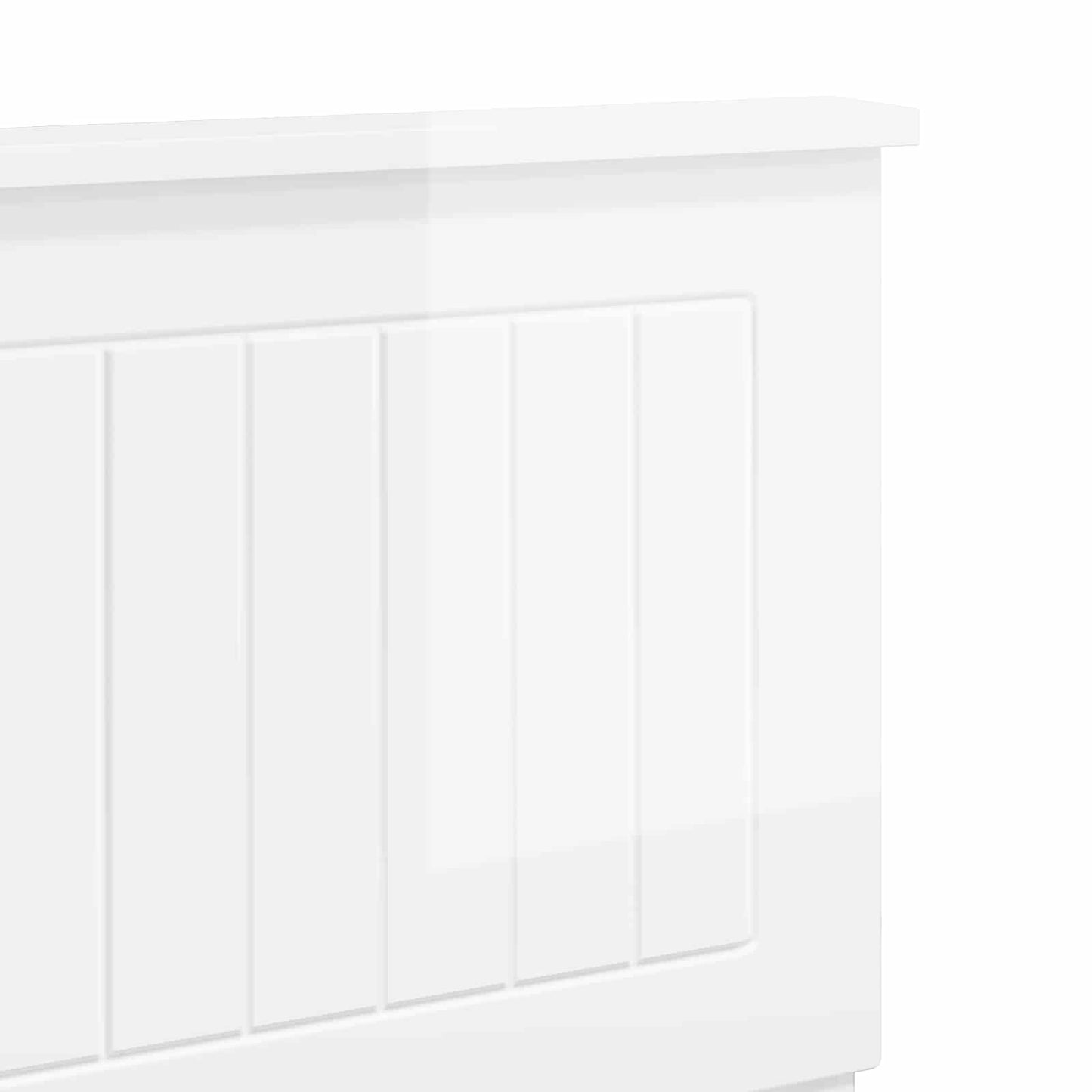 vidaXL Headboard Gloss White Engineered wood
