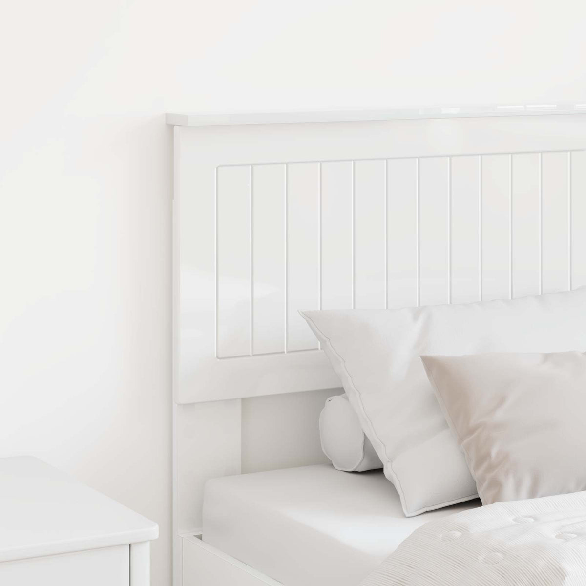 vidaXL Headboard High Gloss White Engineered wood