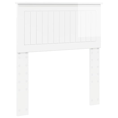 vidaXL Headboard Gloss White Engineered wood