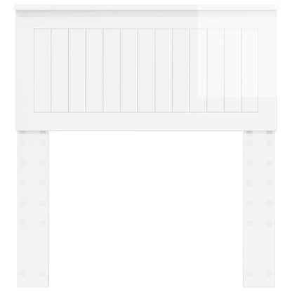 vidaXL Headboard Gloss White Engineered wood