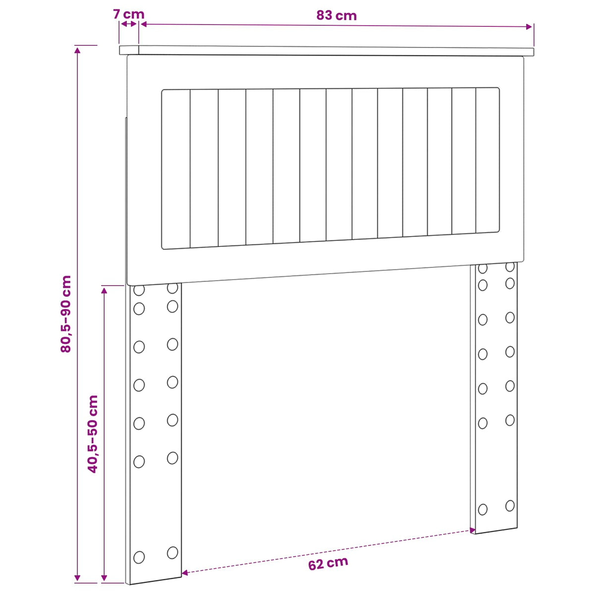 vidaXL Headboard Smoked Oak Engineered wood