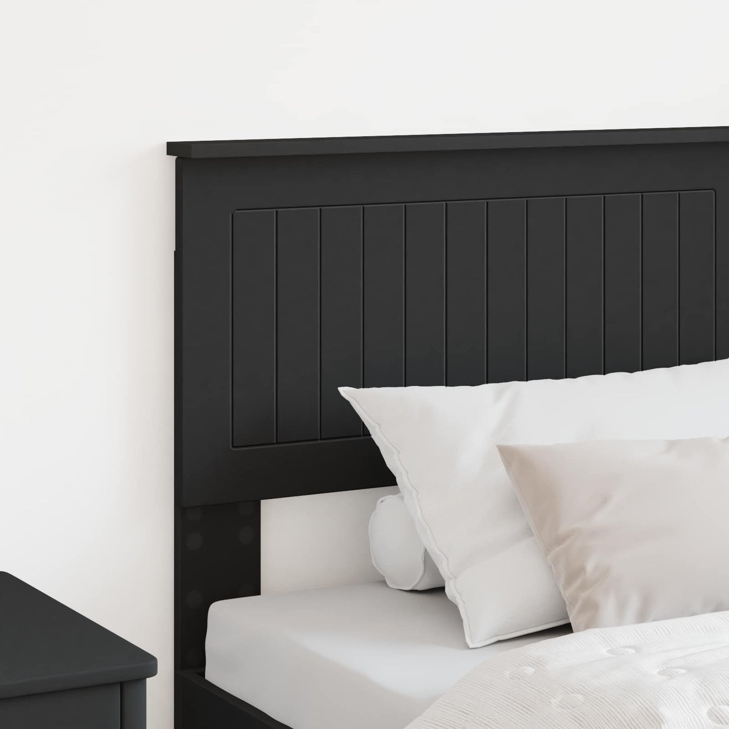 vidaXL Headboard Black Oak Engineered wood